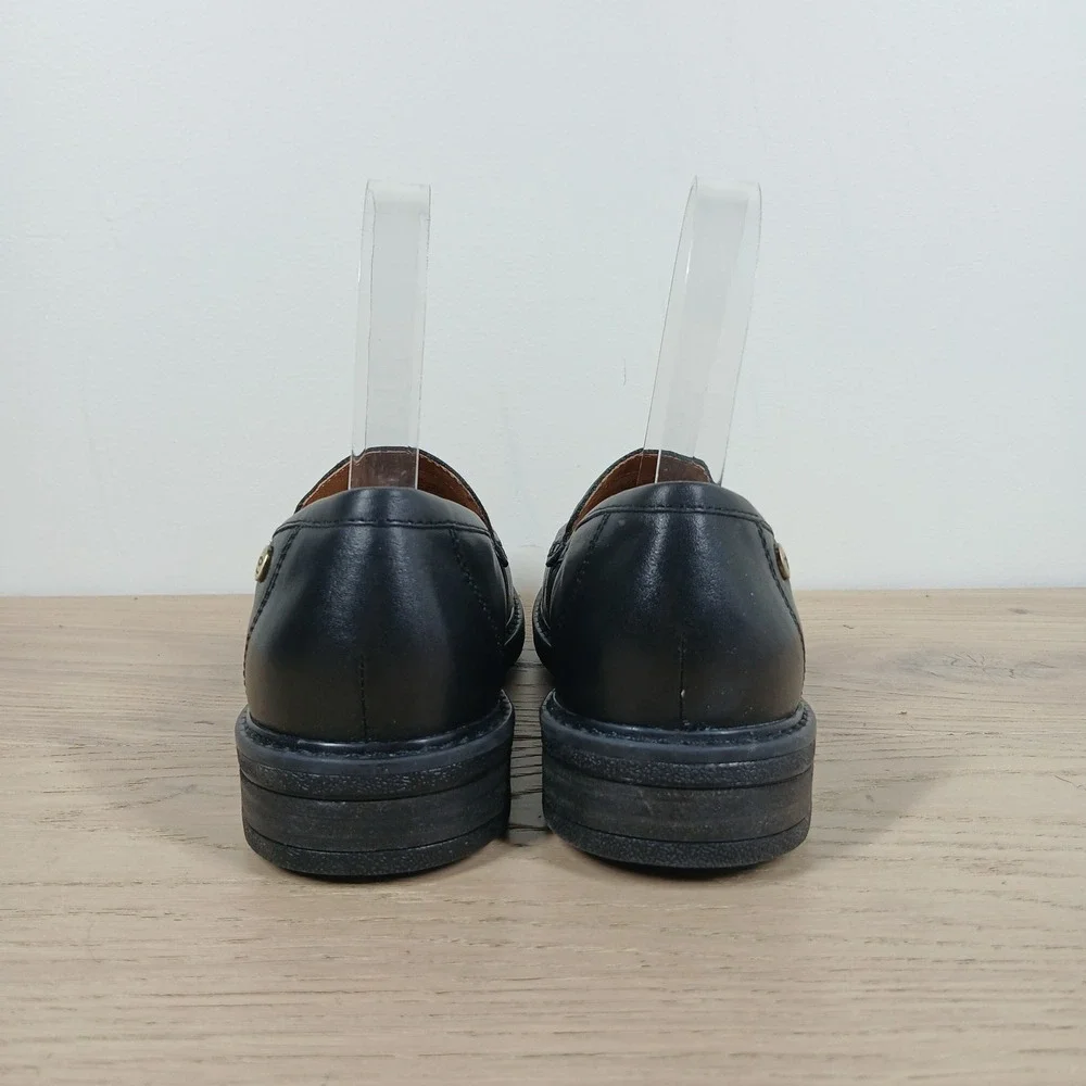Easy Spirit Sejaylin Loafers Women 6.5 Black Leather Slip On Classic